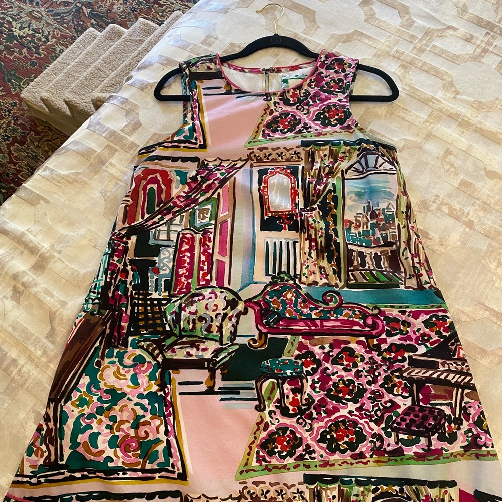 Anthropologie A line cotton dress size small ,comfortable and attractive